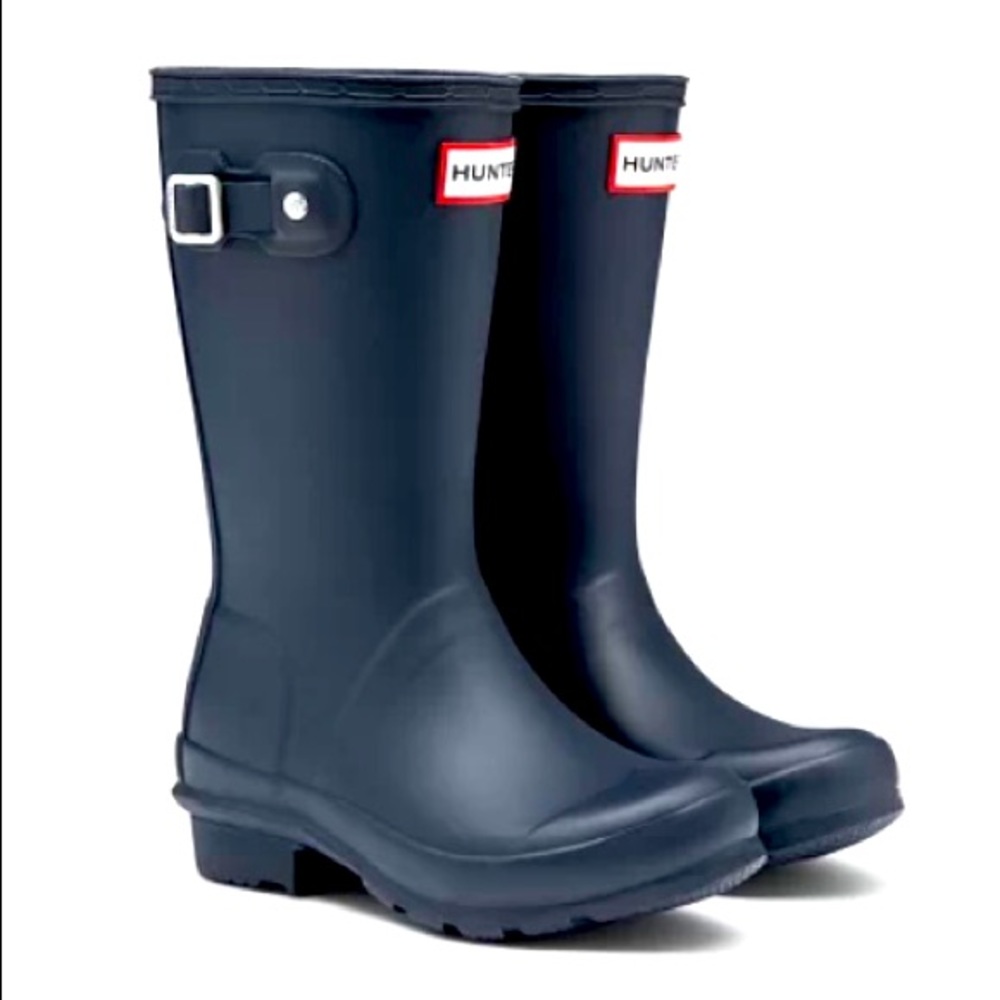 Hunter Original Girls Tall rain boots wellies Navy sz 1